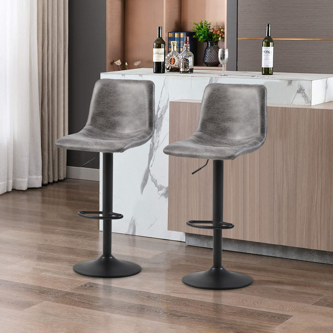 Rhodes Bar Stools [Set of 2] [PU Leather]