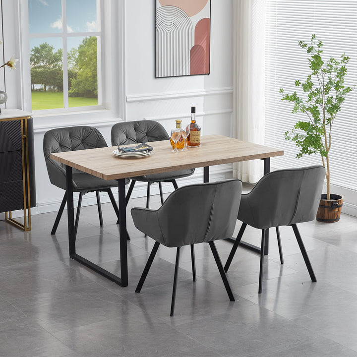 Garvies Swivel Dining Chairs [Velvet][Set of 2]