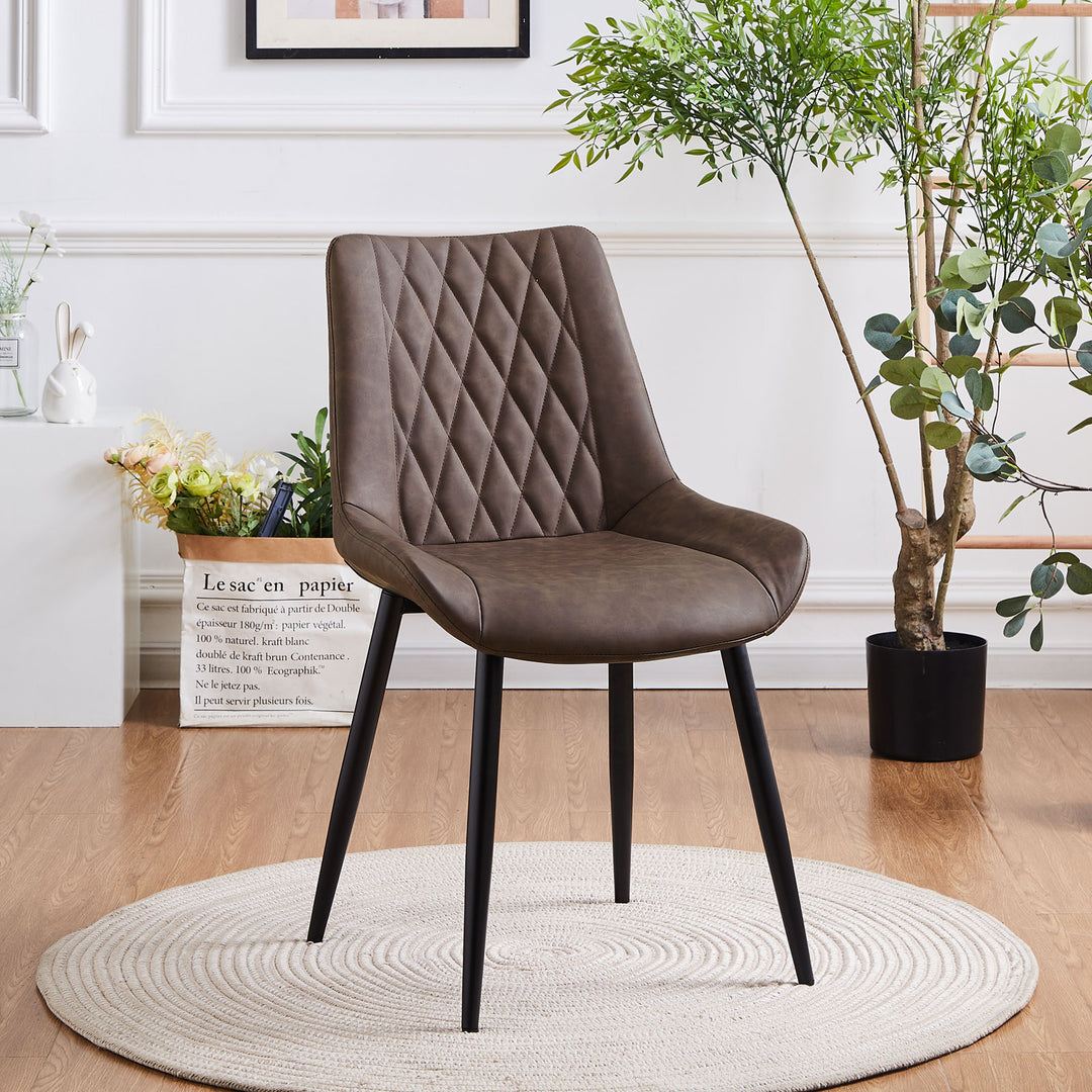 Carl Dining Chairs [Set of 2] [Faux Leather]