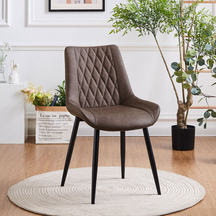 Carl Dining Chairs [Set of 2] [Faux Leather]