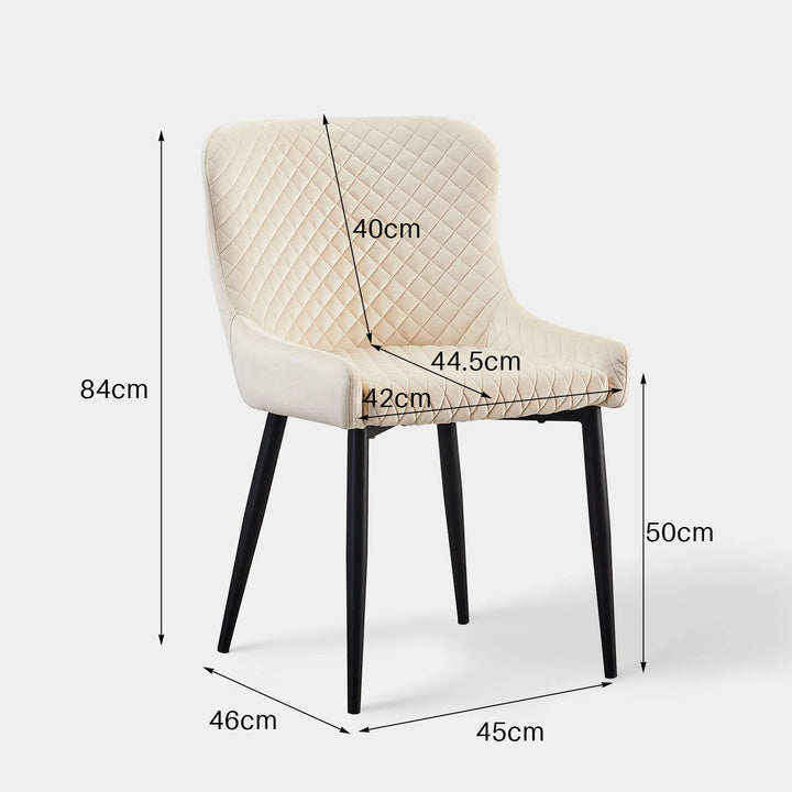 Dundas Dining Chairs [Set of 2] [Velvet]