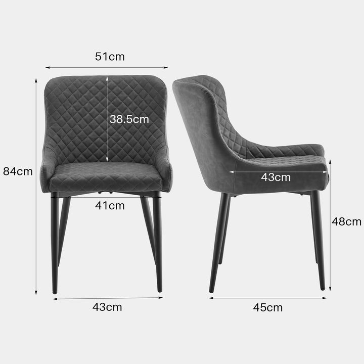 Dundas Dining Chairs[Set of 2] [PU Leather]