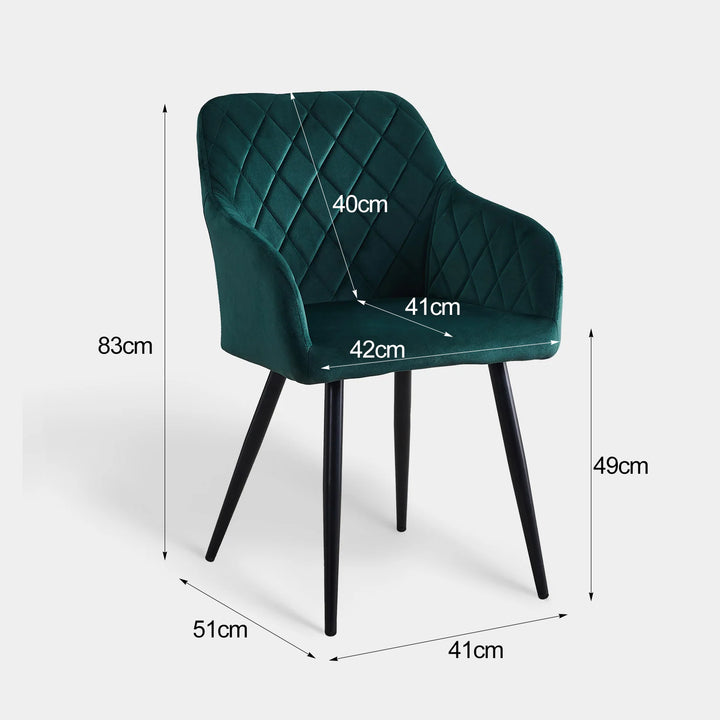 Moree Dining Chairs [Velvet] [Set of 2]