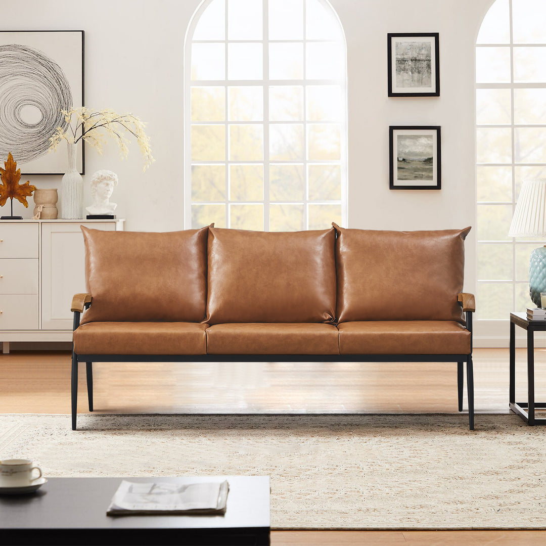 Mid-Century Modern Sofa [Brown]