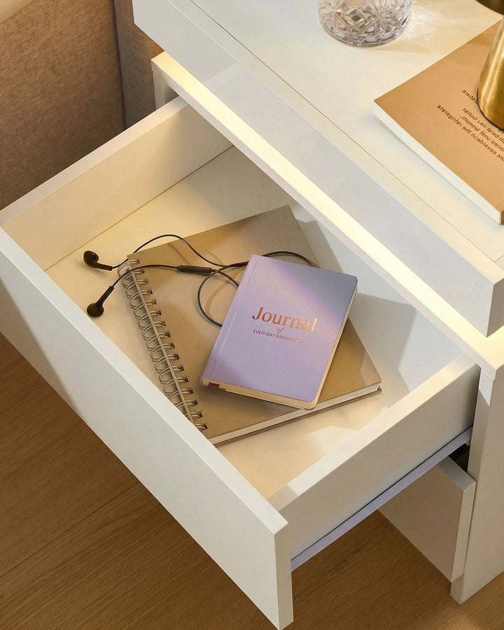 Kumar Bedside Table with RGB Lighting & Charging [2 Drawers]