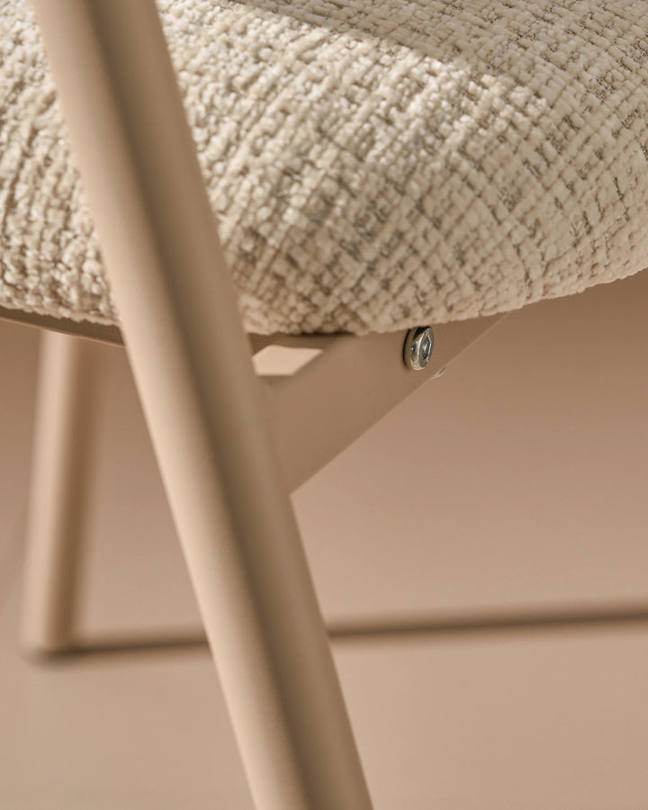 Powder-coated metal legs of the Arlo Dining Chair with a durable modern finish