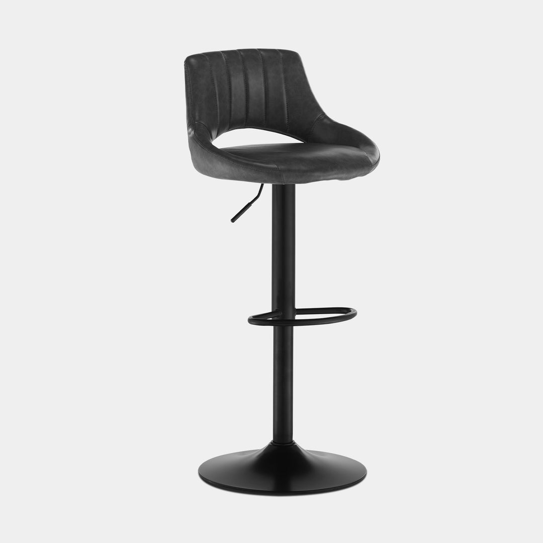 Bastos Swivel Bar Stool [Set of 2] [Height Adjustable] [PU Leather]