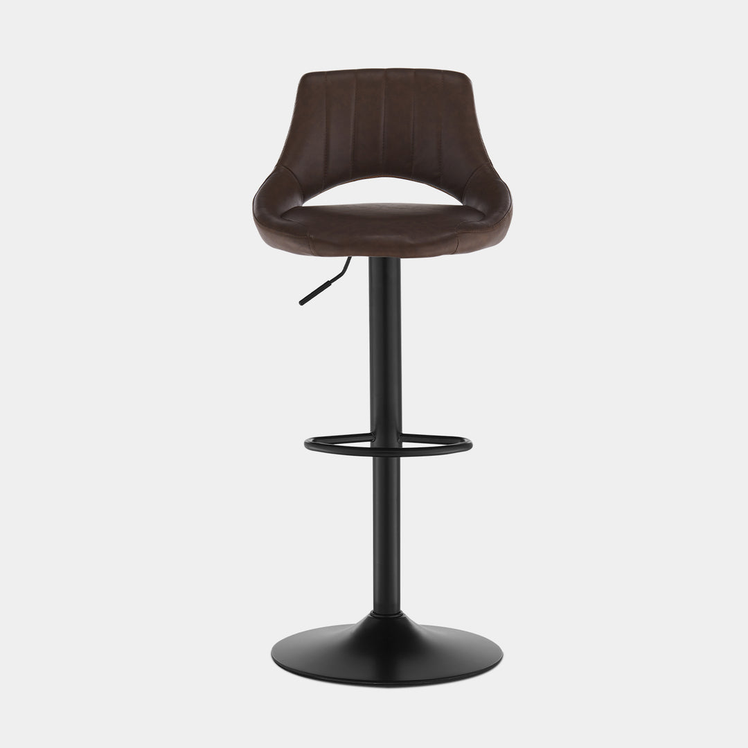 Bastos Swivel Bar Stool [Set of 2] [Height Adjustable] [PU Leather]