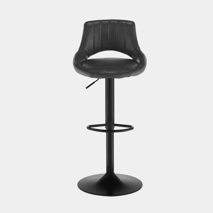 Bastos Swivel Bar Stool [Set of 2] [Height Adjustable] [PU Leather]