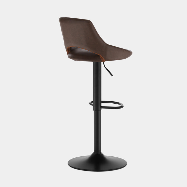 Bastos Swivel Bar Stool [Set of 2] [Height Adjustable] [PU Leather]