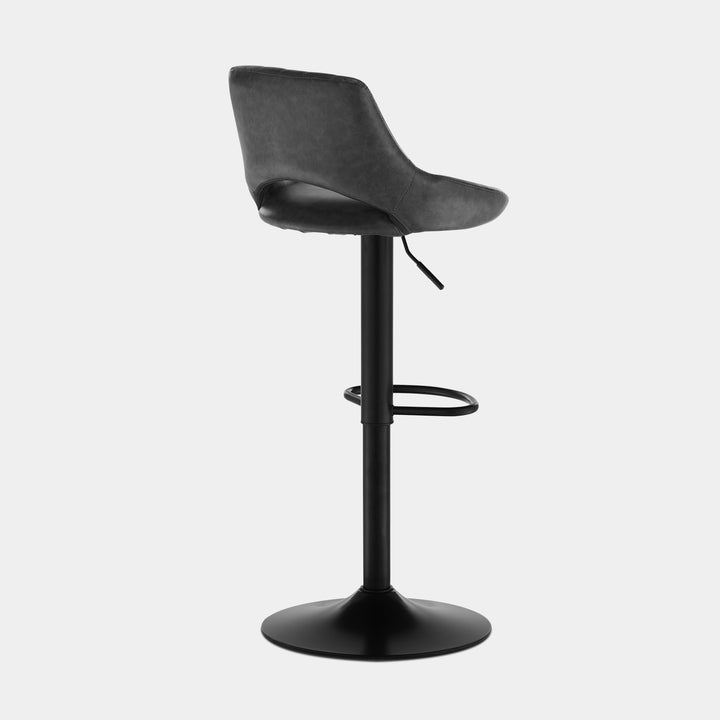 Bastos Swivel Bar Stool [Set of 2] [Height Adjustable] [PU Leather]