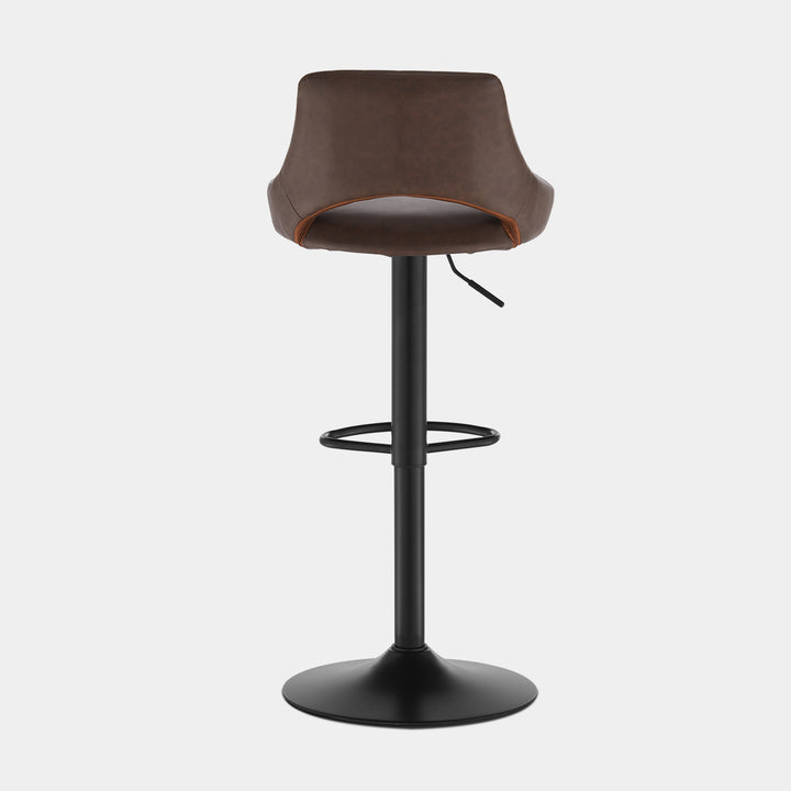 Bastos Swivel Bar Stool [Set of 2] [Height Adjustable] [PU Leather]