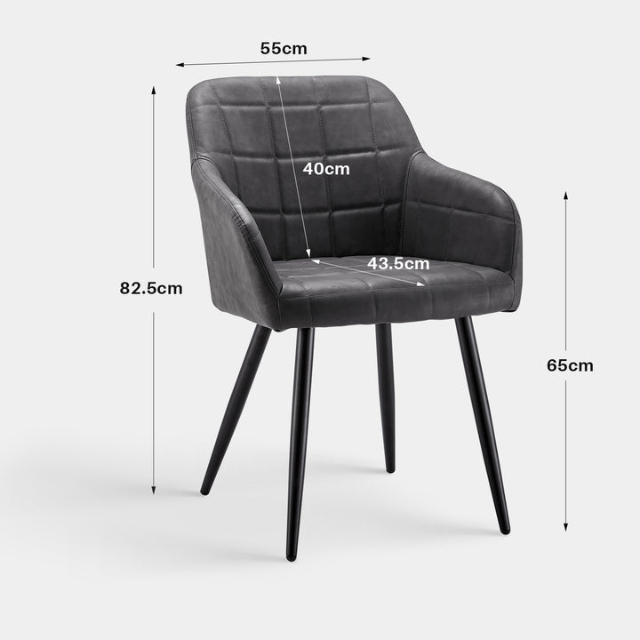 Bloor Dining Chairs [PU Leather] [Set of 2]