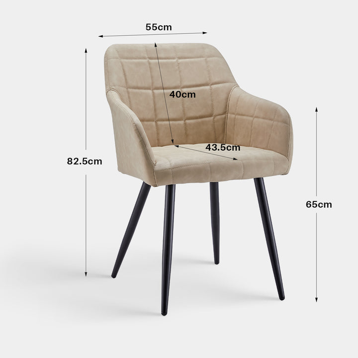 Bloor Dining Chairs [PU Leather] [Set of 2]
