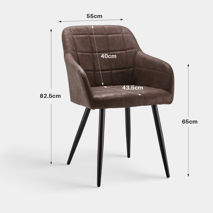 Bloor Dining Chairs [PU Leather] [Set of 2]