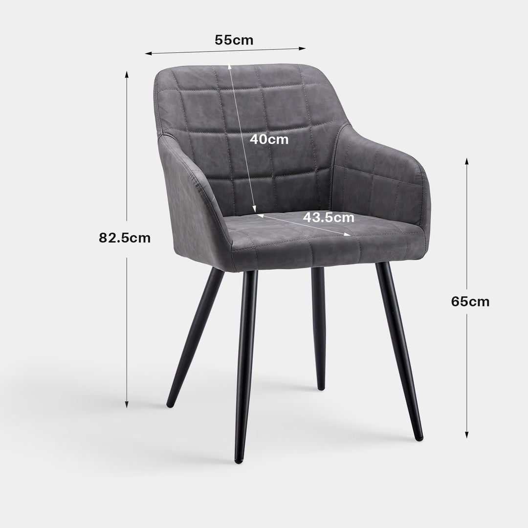 Bloor Dining Chairs [PU Leather] [Set of 2]