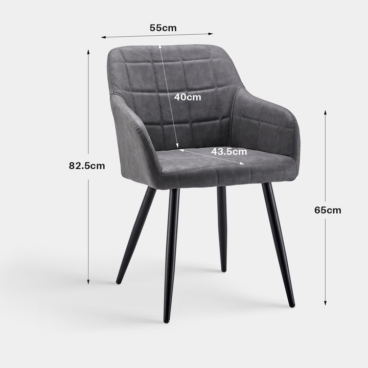 Bloor Dining Chairs [PU Leather] [Set of 2]