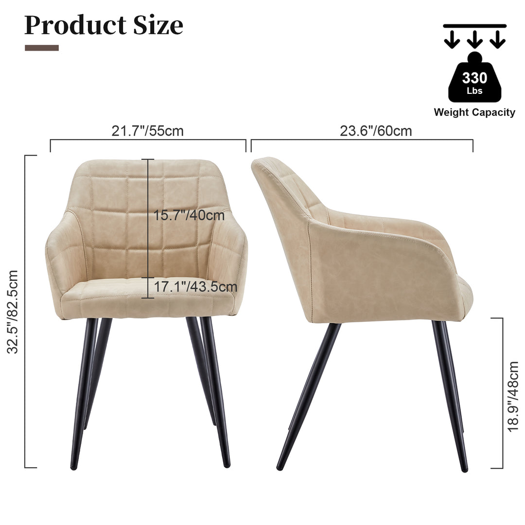 Bloor Faux Leather Dining Chairs [Set of 2]