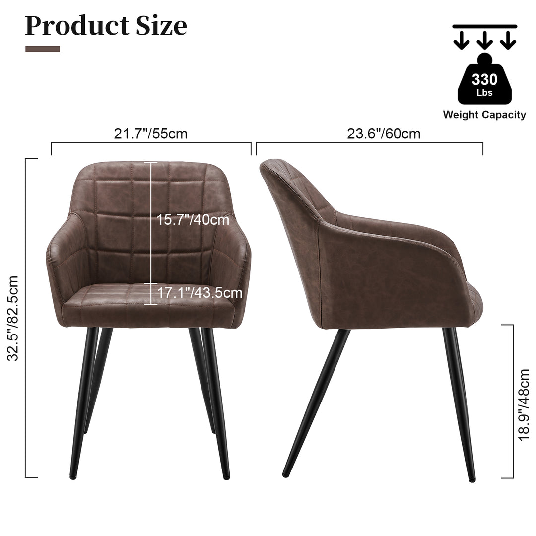 Bloor Faux Leather Dining Chairs [Set of 2]