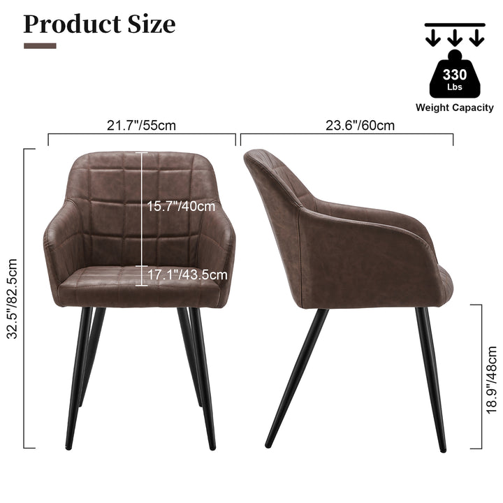 Bloor Faux Leather Dining Chairs [Set of 2]