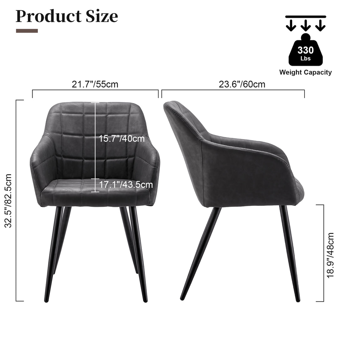 Bloor Faux Leather Dining Chairs [Set of 2]