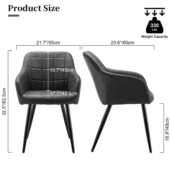 Bloor Faux Leather Dining Chairs [Set of 2]