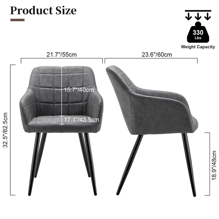 Bloor Faux Leather Dining Chairs [Set of 2]