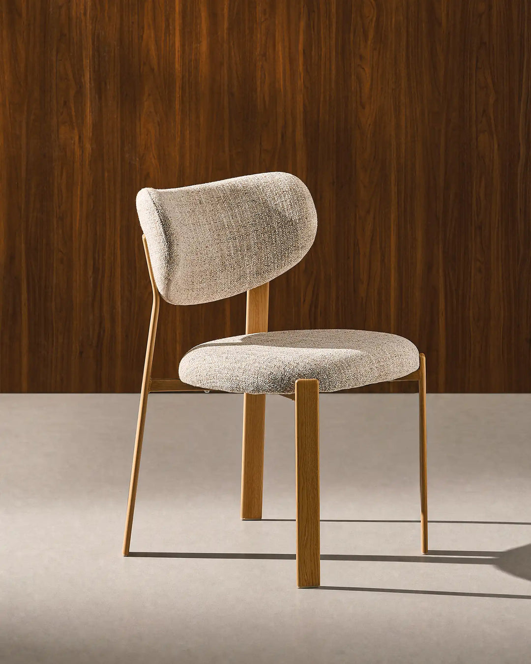 Bramley Rustic Linen Dining Chair side 45 degree view