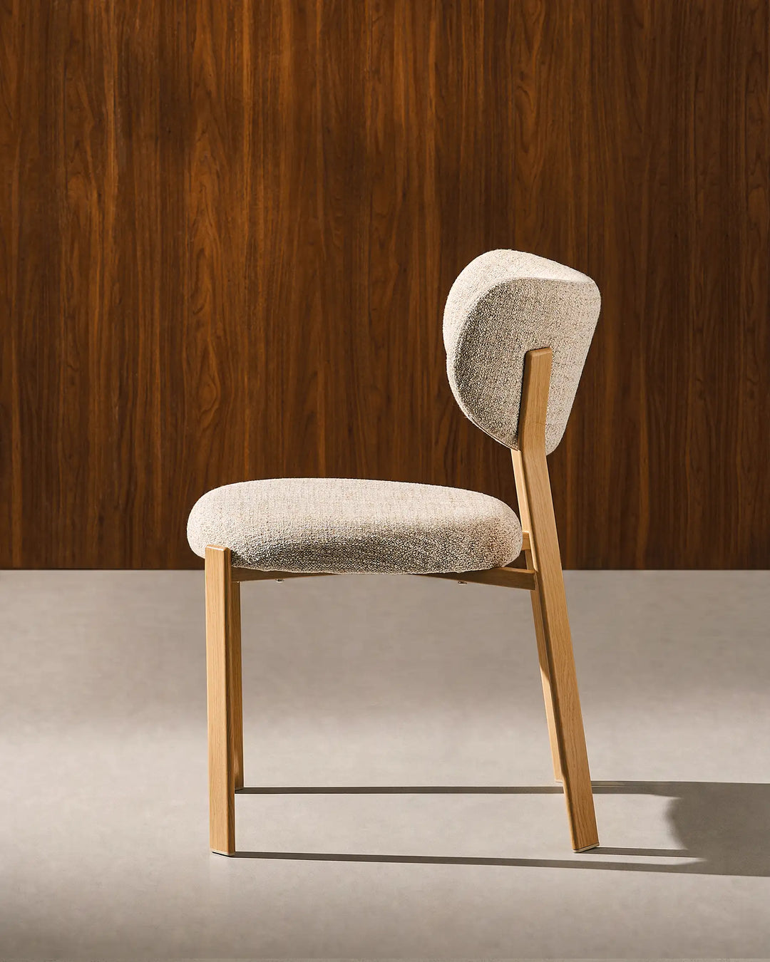 Bramley Rustic Linen Dining Chair full side 90 degree view