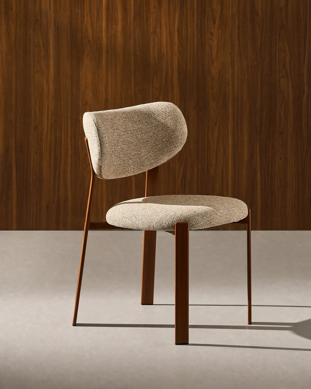 Bramley Rustic Chenille Dining Chair side 45 degree view