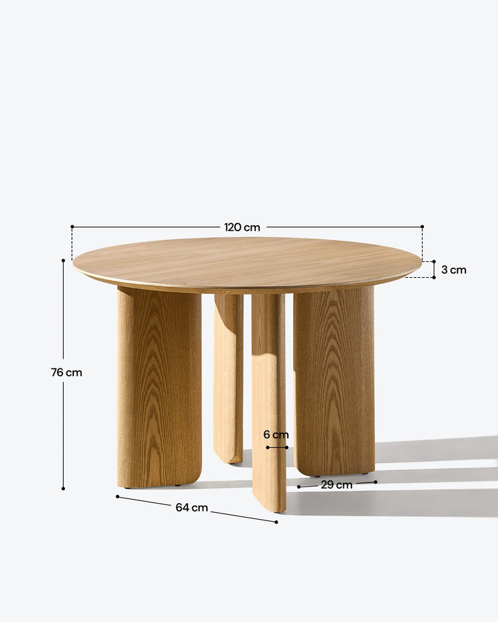 Bramley dining table dimensions and measurements guide with detailed product specifications
