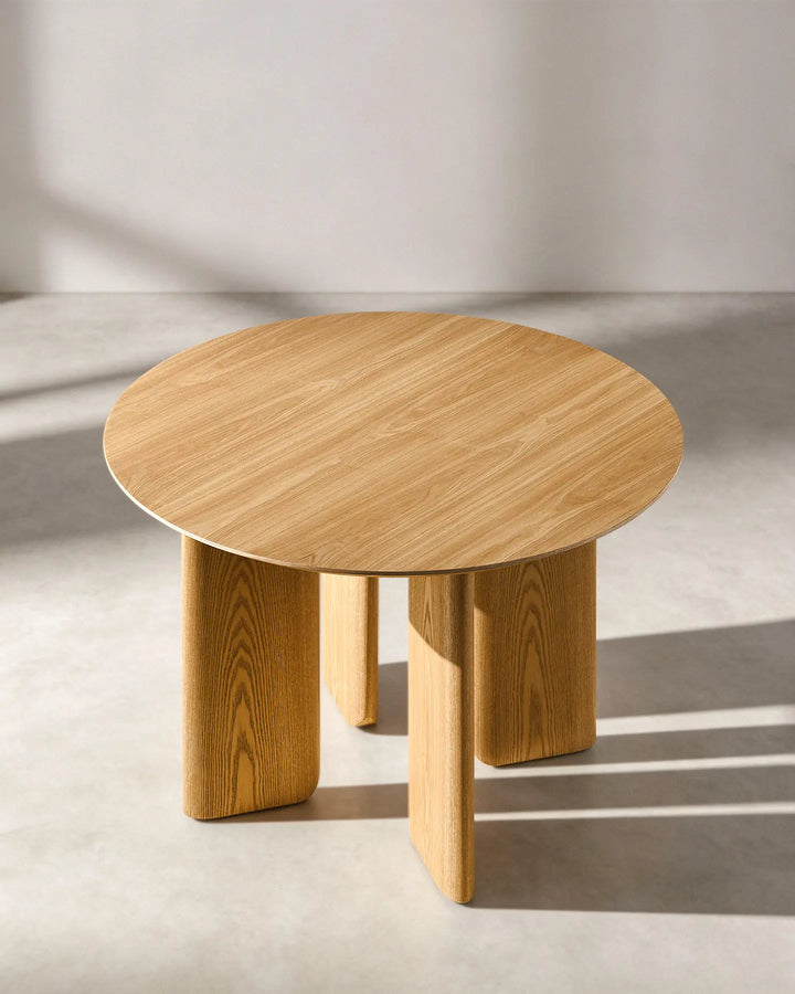 Bramley dining table top view showing the spacious rectangular tabletop and oak wood grain finish