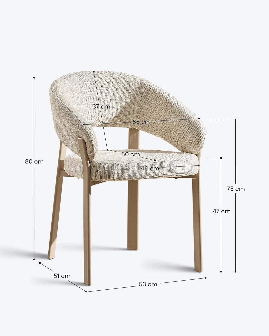 Bramley ivory and off white dining armchair dimensions and measurements guide