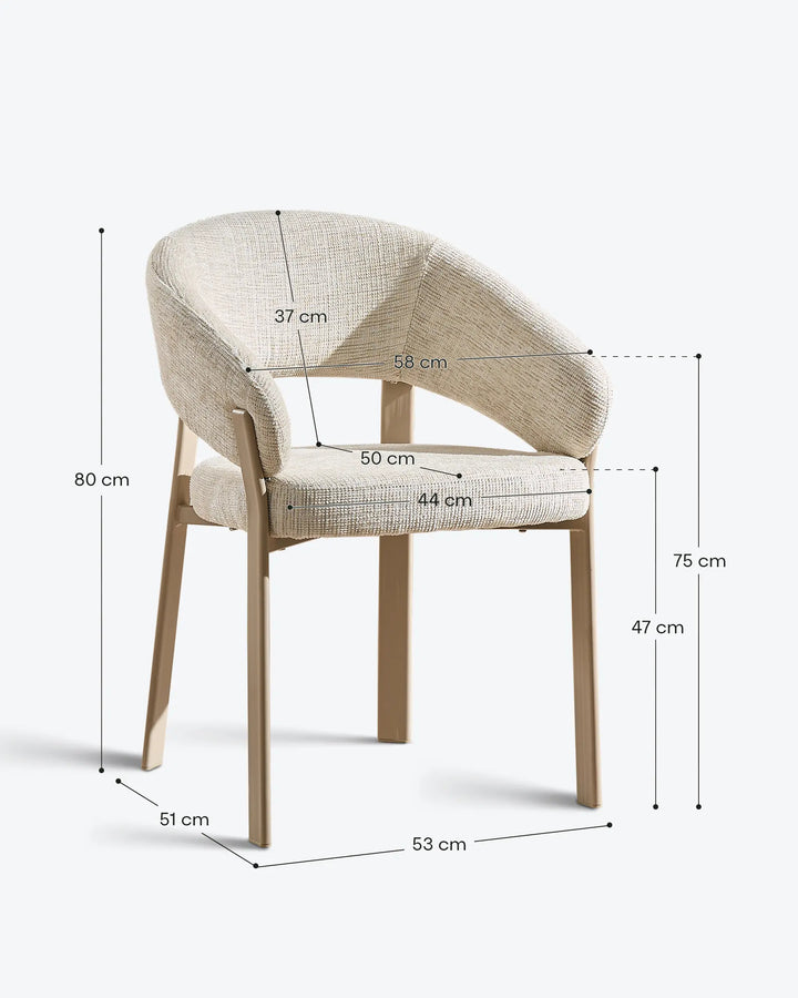 Bramley ivory and off white dining armchair dimensions and measurements guide
