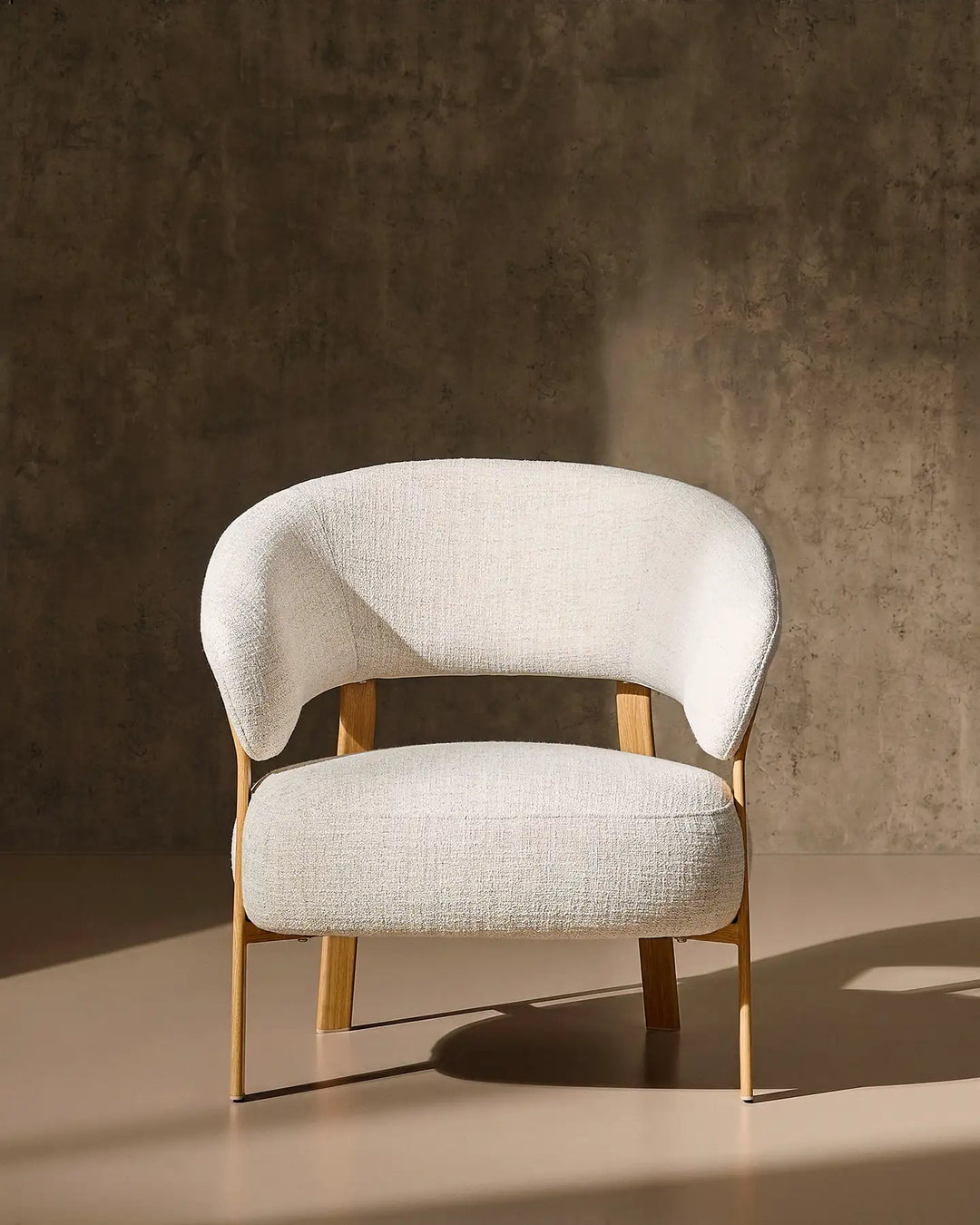 Bramley Accent Chair oak front view