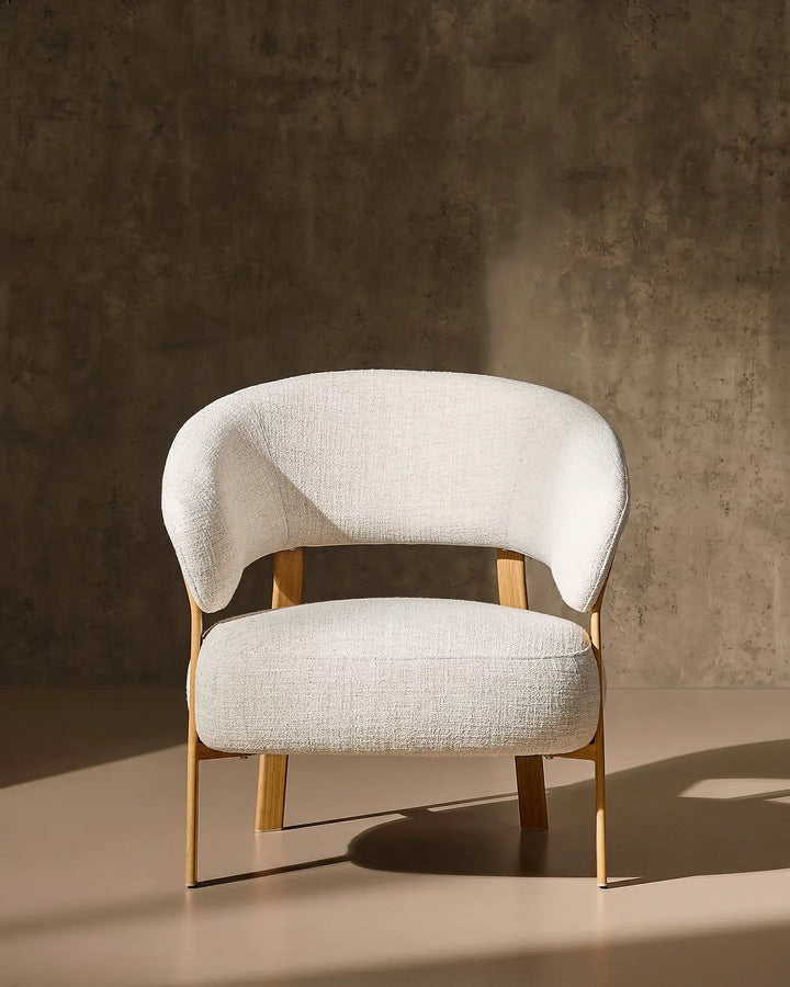 Bramley Accent Chair oak front view