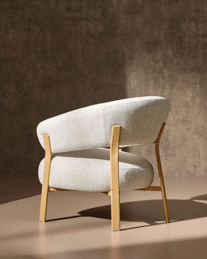 Bramley Accent Chair oak rear side view