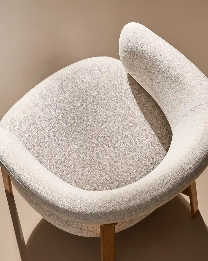 Top view showing the wide upholstered seat of the Bramley Accent Chair