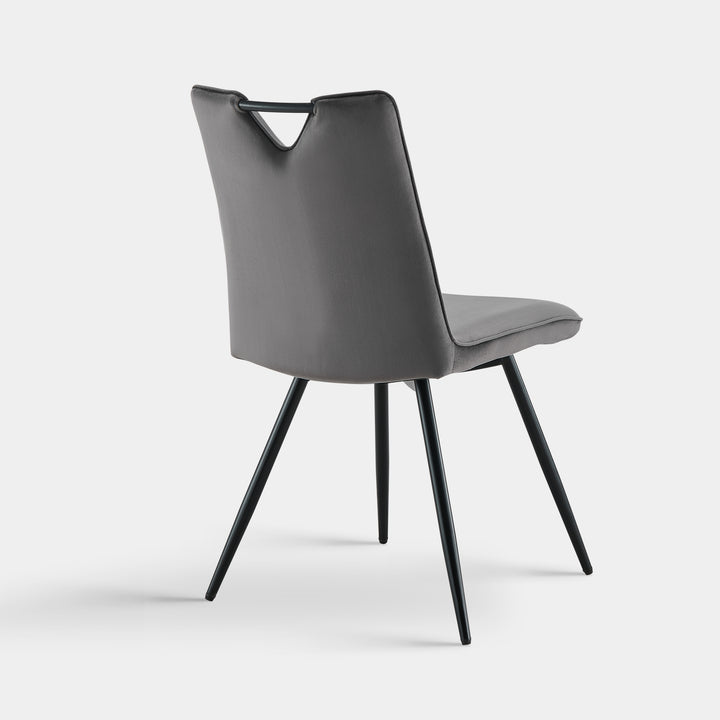 Calais Handle Dining Chair [Set of 2] [Velvet]