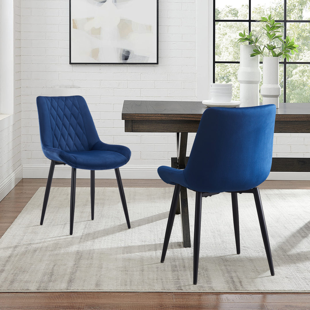 Carl Dining Chairs [Set of 2] [Velvet]