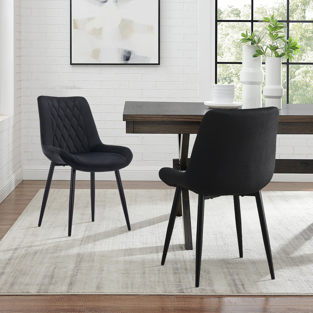 Carl Dining Chairs [Set of 2] [Velvet]