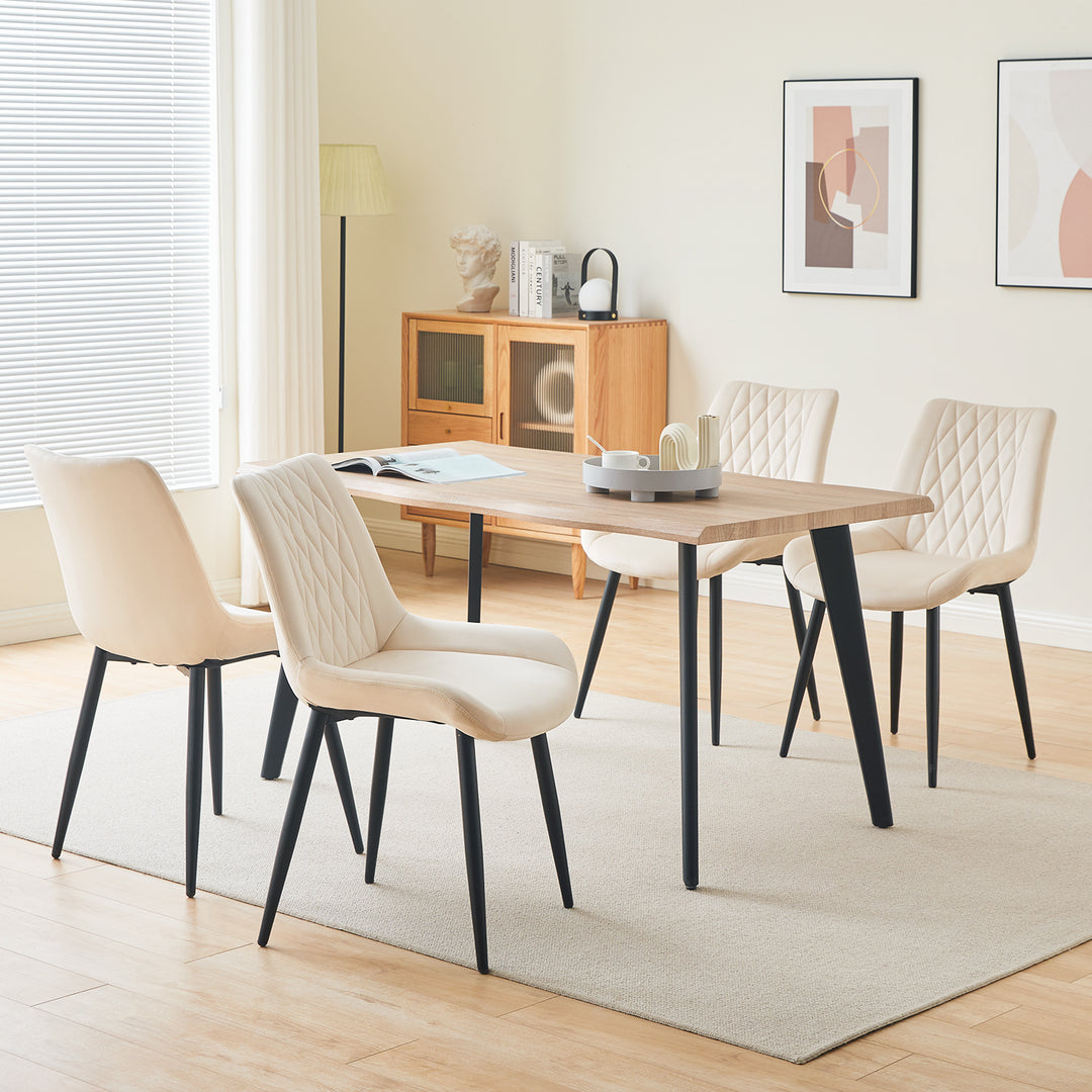 Carl Dining Chairs [Set of 2] [Velvet]
