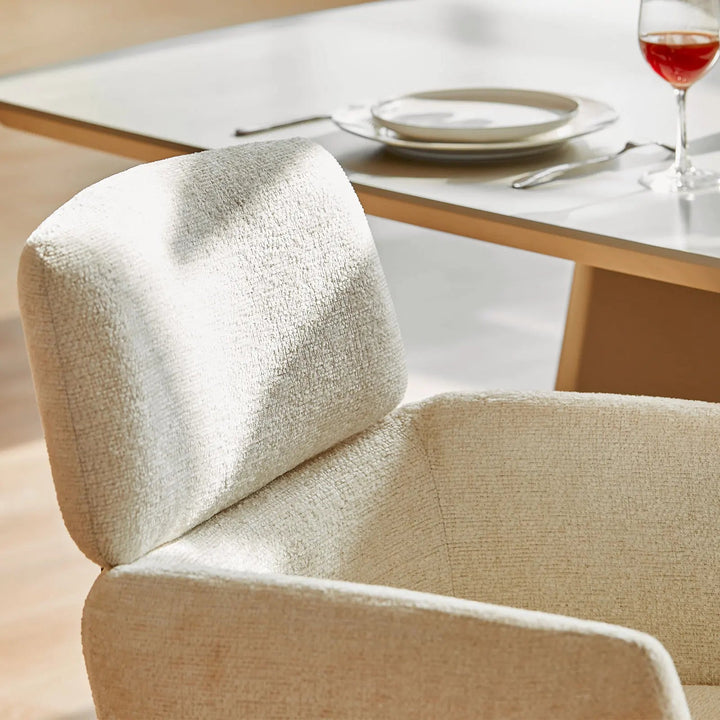 Castoro Swivel Dining Chair Cream White  6