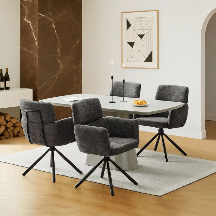 Castoro Swivel Dining Chair Grey 3