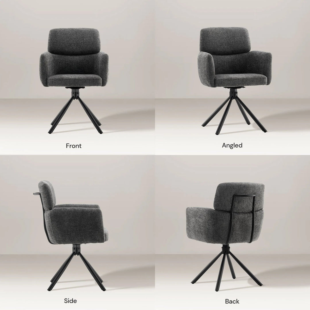 Castoro Swivel Dining Chair Grey 5