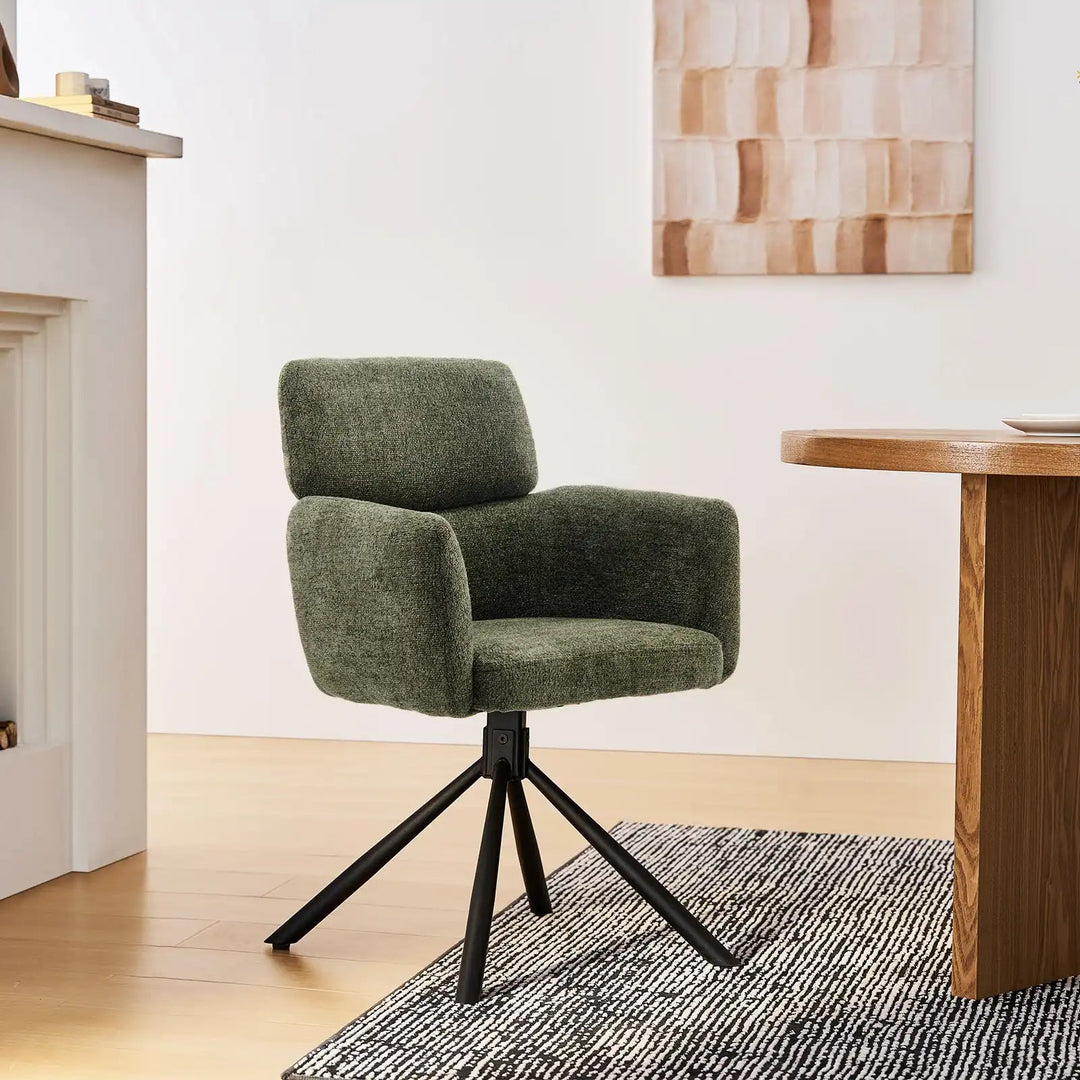 Castoro Swivel Dining Chair Olive Green 1