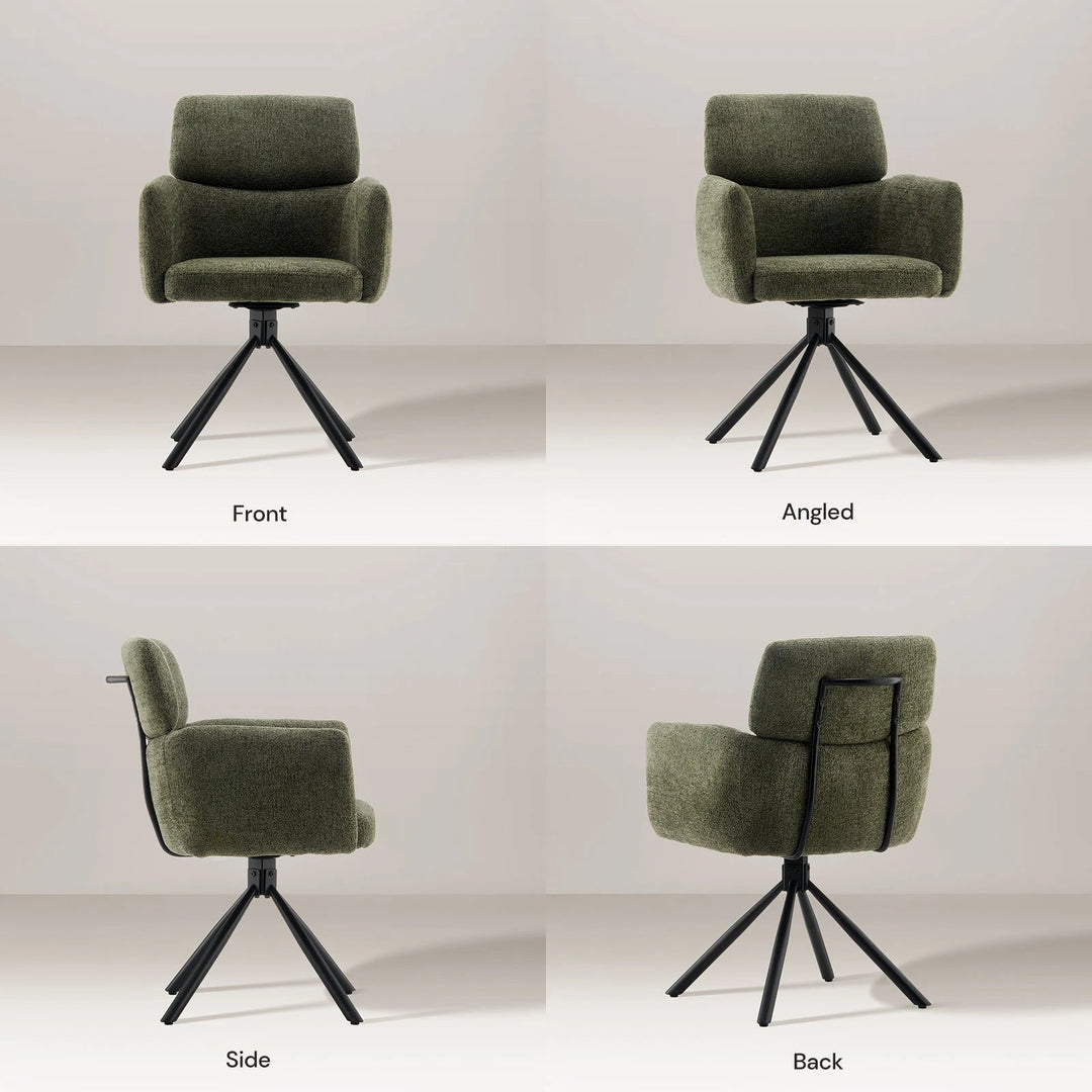 Castoro Swivel Dining Chair Olive Green 5