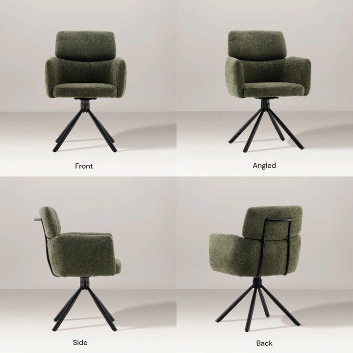 Castoro Swivel Dining Chair Olive Green 5