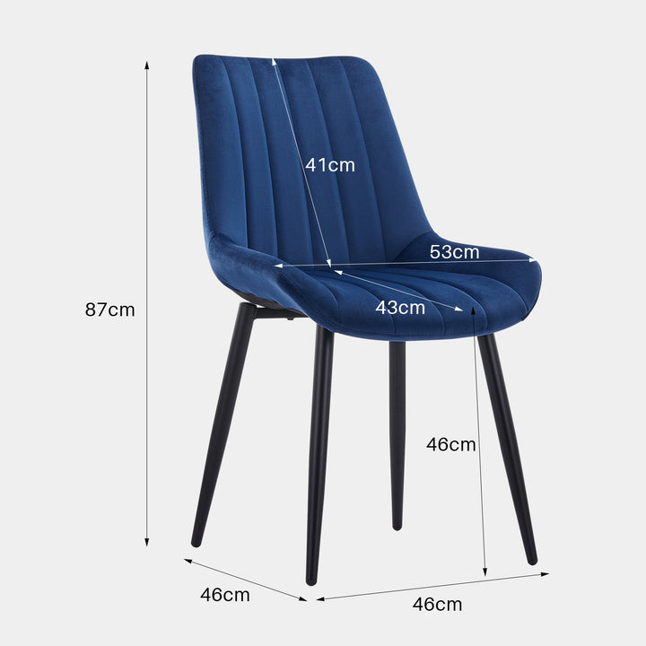 Clair Dining Chairs [Set of 2] [Velvet]