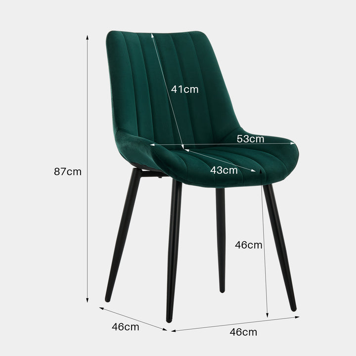 Clair Dining Chairs [Set of 2] [Velvet]